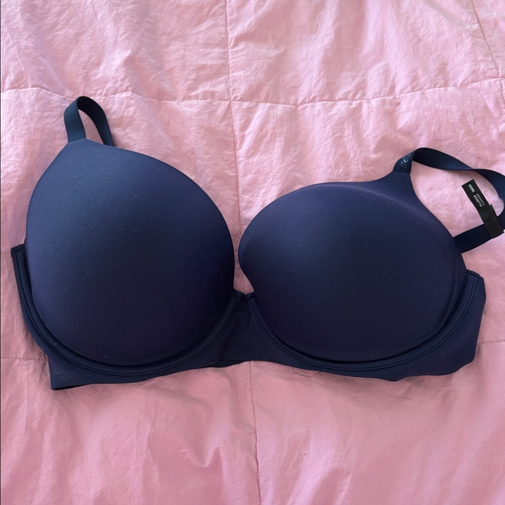 Aerie Smoothez Bra 36DD Plunge Buttery Soft Navy Blue‎